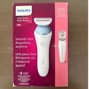 Philips Lady Shaver 8000 Special Edition +5 Accessories Smooth Skin Anywhere